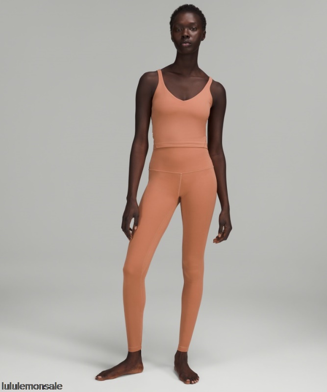 Lululemon Damen DELULU024 | Ausrichten Hochhaus Hose 28 Dusty Clay